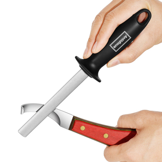 Hoof Knife Sharpener, 5 inch Farrier tool Honing Rod with Diamond Coated to Keep Hoof Knives and Cutting Instruments Sharp